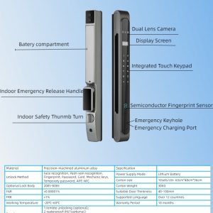 HH-X8 annotated detail/specification image