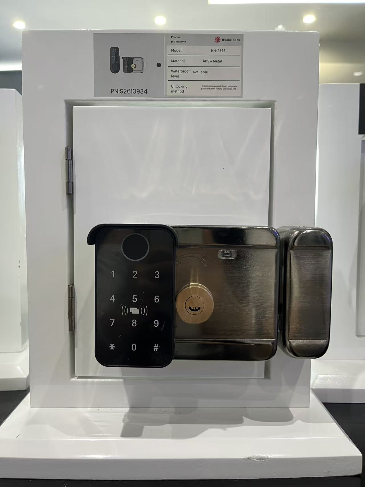 HH-2355 Fingerprint Rim Smart Lock with Mechanical Key - Image 5