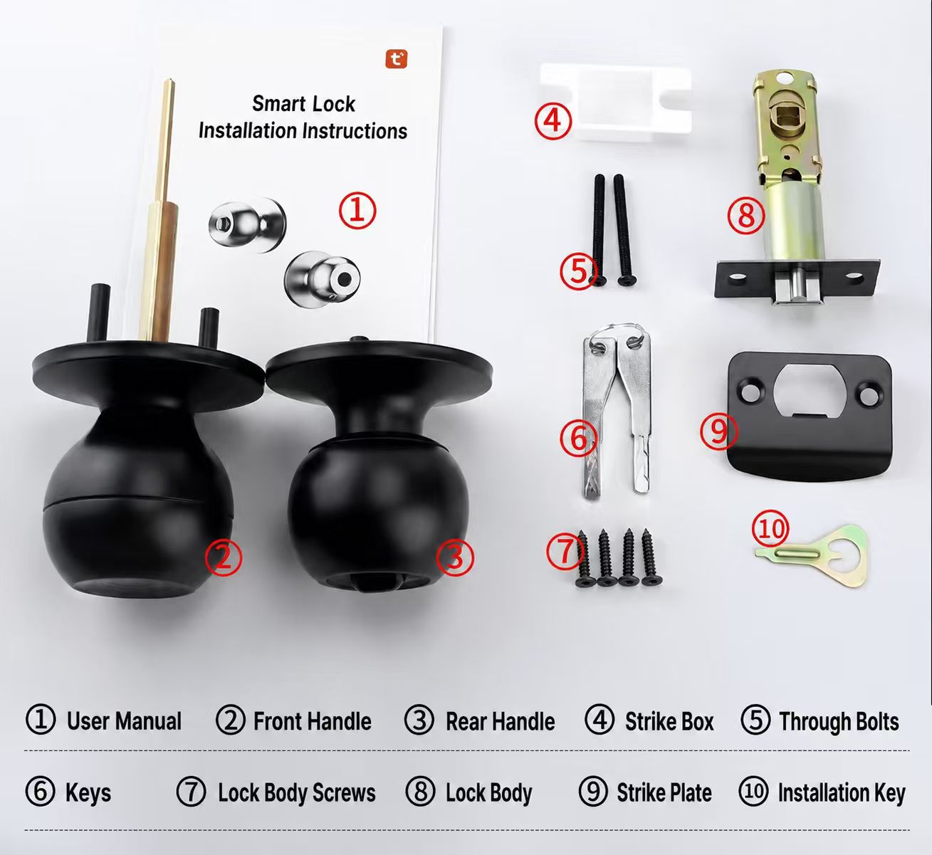 HH-CL01 Password Cylindrical Smart Door Lock - Image 8