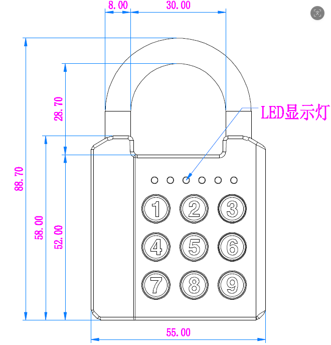 HH-JZ931 Smart Password Padlock - Image 3