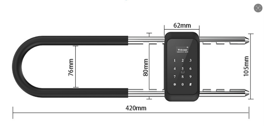 HH-U9 Smart Fingerprint Padlock - Image 3