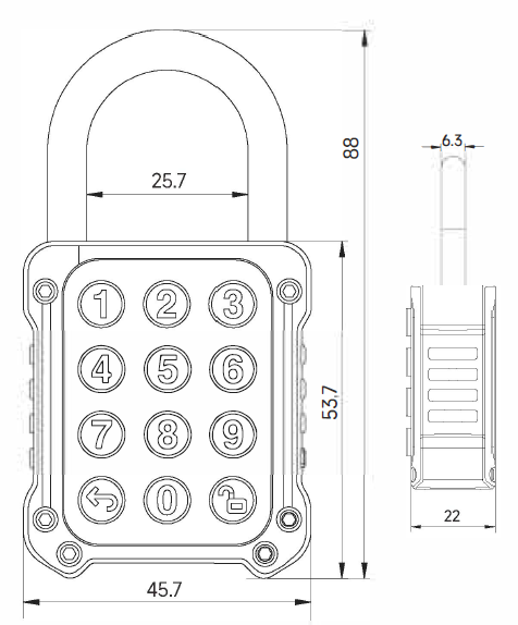 HH-YPSY25 & YPSY26 Smart Password Padlocks - Image 6