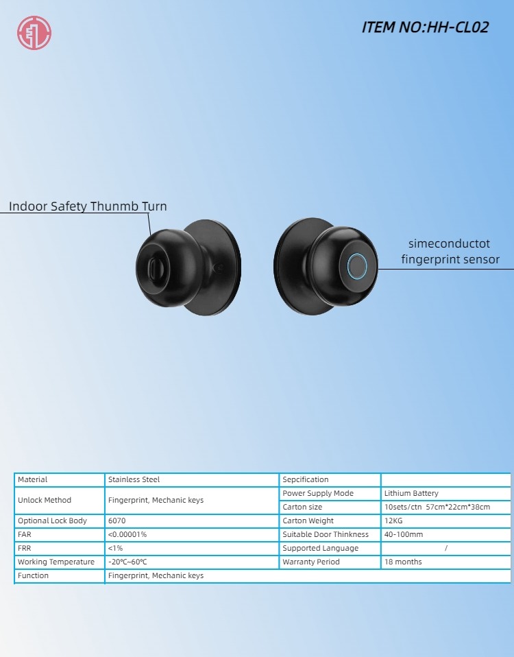 HH-CL01 Password Cylindrical Door Lock - Image 13