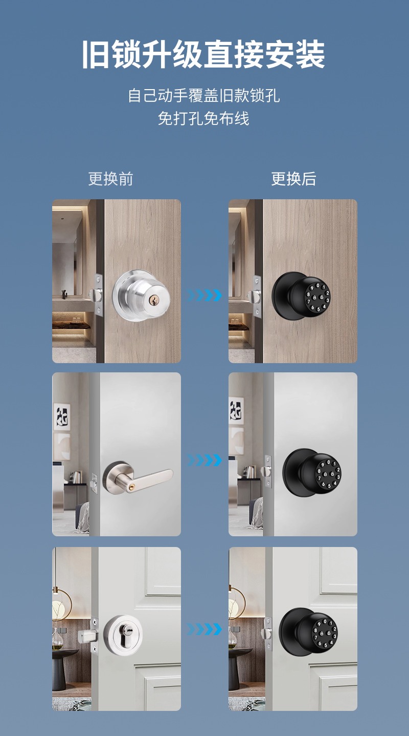 HH-CL01 Password Cylindrical Door Lock - Image 17