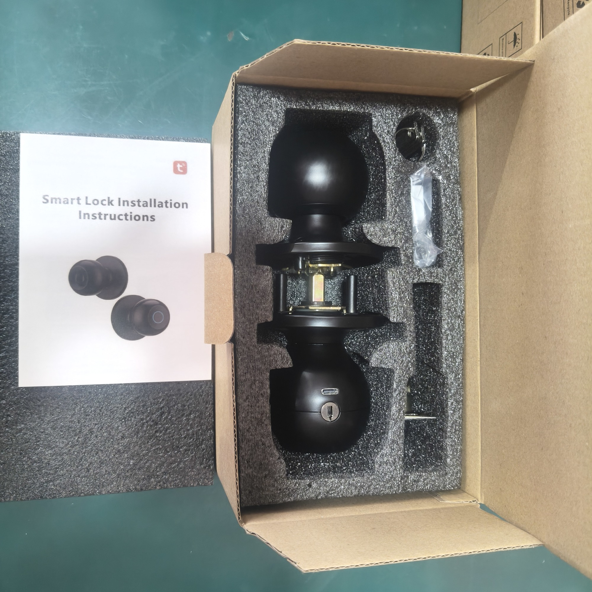 HH-CL02 Fingerprint Tuya Cylindrical Smart Door Lock - Image 12