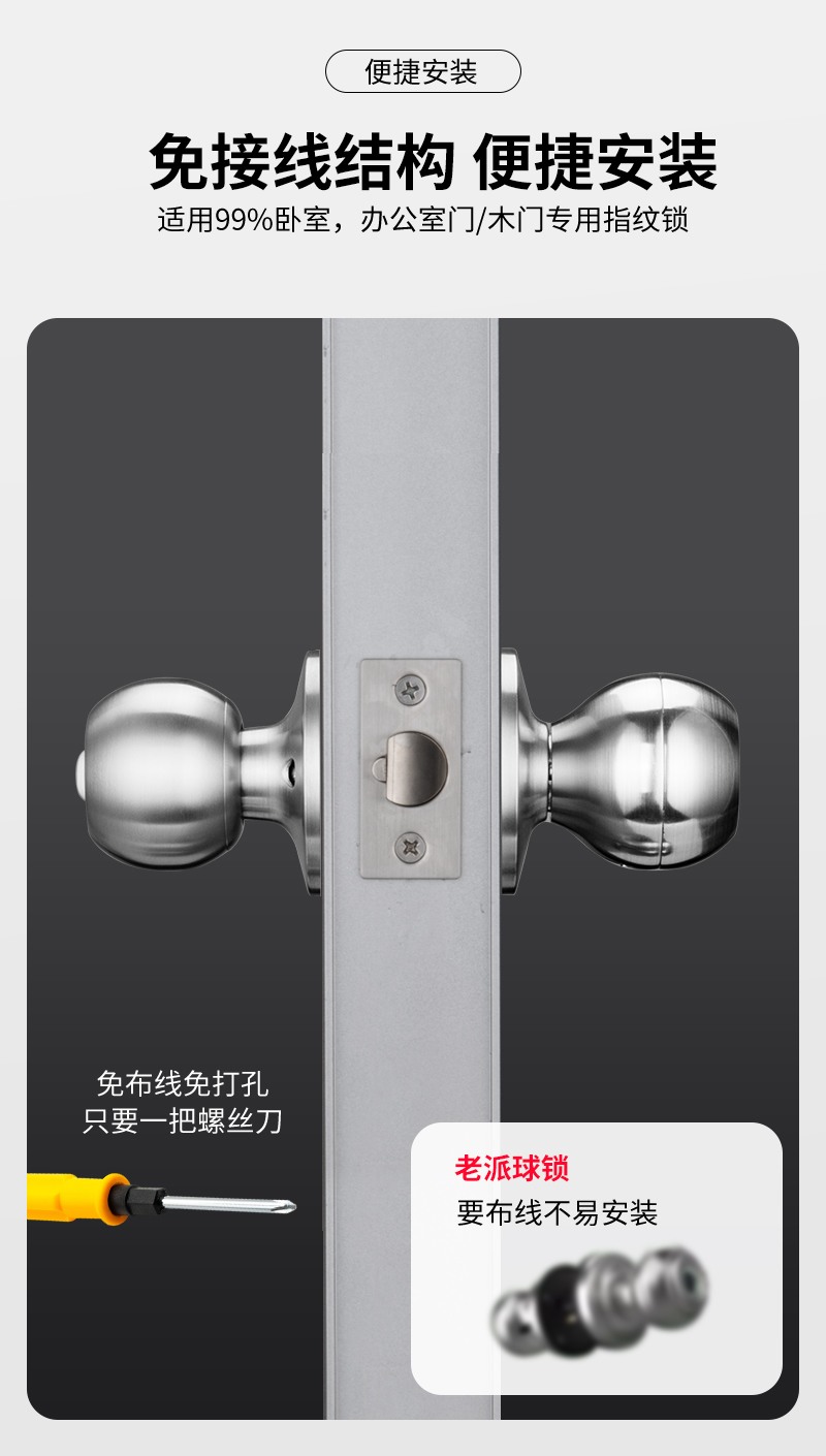 HH-CL02 Fingerprint Tuya Cylindrical Smart Door Lock - Image 20