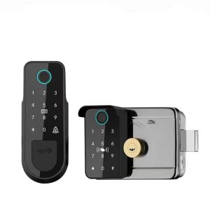 HH-2355 Fingerprint Rim Smart Lock with Mechanical Key