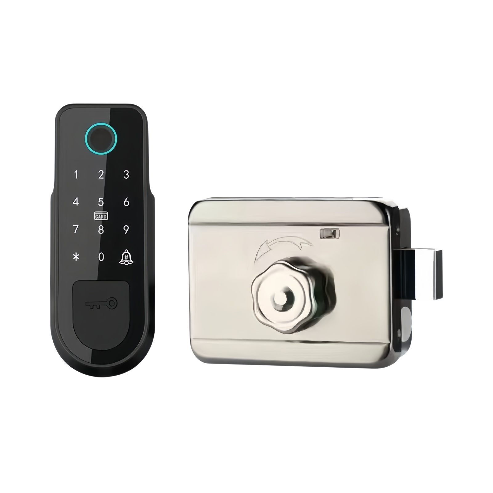 HH-2355 Fingerprint Rim Smart Lock with Mechanical Key