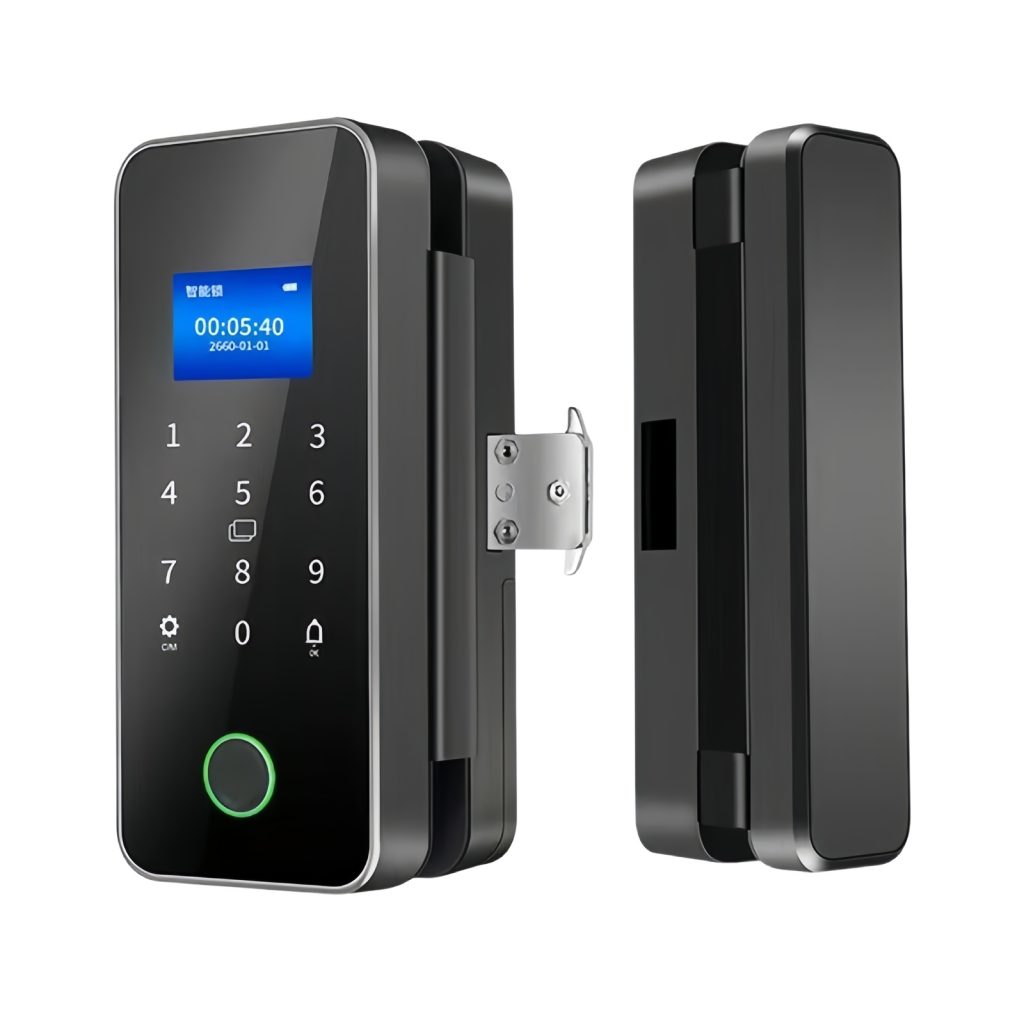 HUAHE LOCK fingerprint keypad smart lock for glass doors