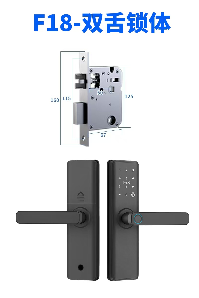 HH-F18 Fingerprint Digital Door Lock - Image 3