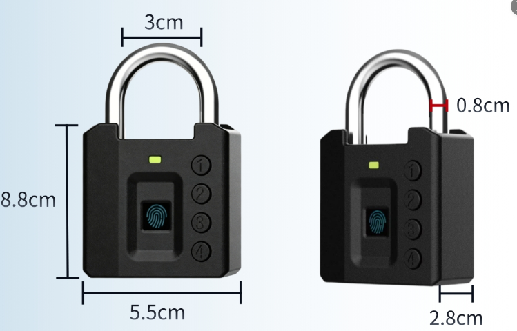 HH-JZ11 Smart Fingerprint Padlock - Image 4