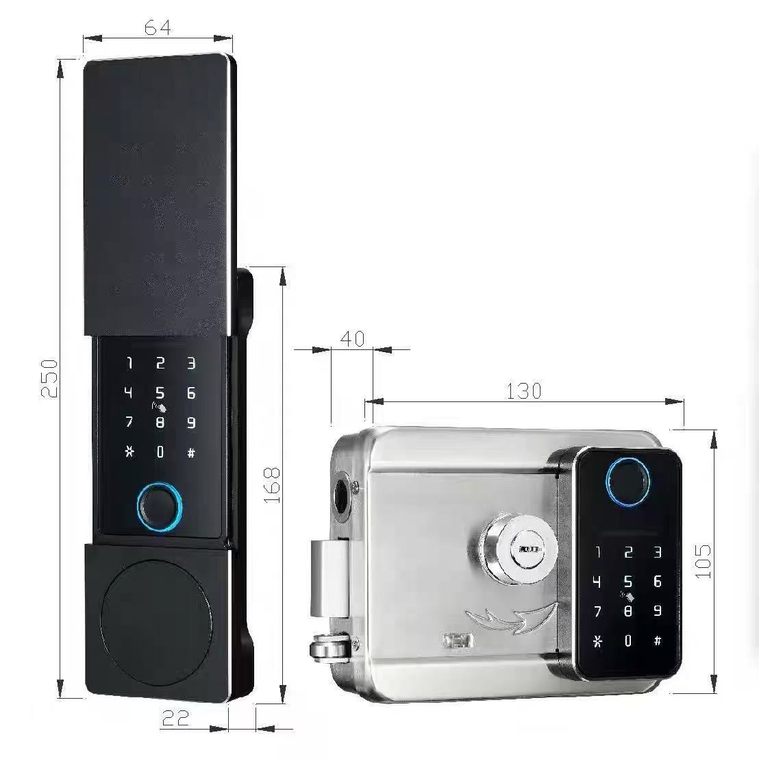 HH-N6 Face Recognition Palm Vein Smart Rim Lock