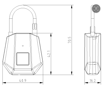 HH-NBSY21 Smart Fingerprint Padlock - Image 4
