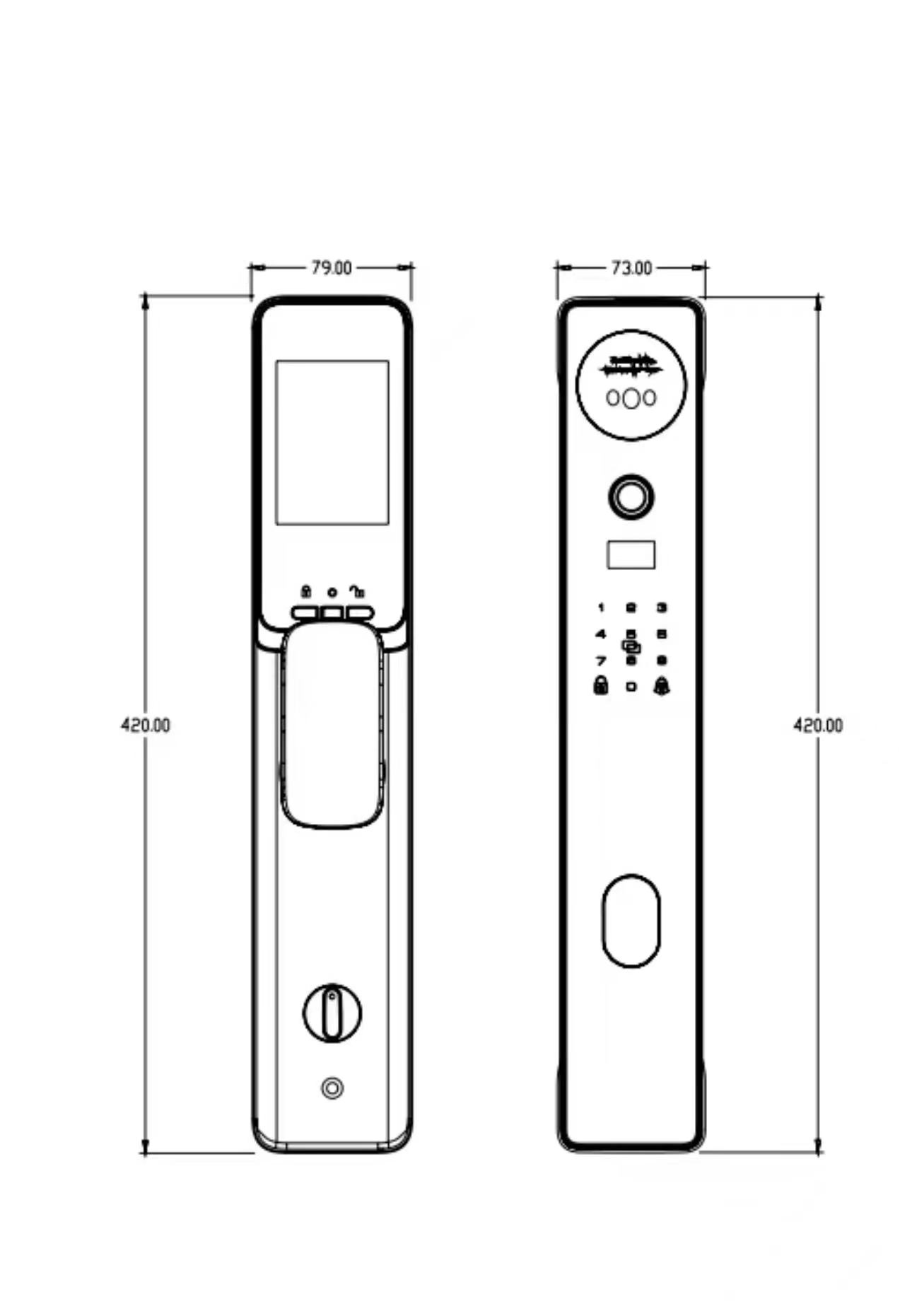 HH-X16 Fully Automatic Face Recognition Smart Door Lock - Image 4
