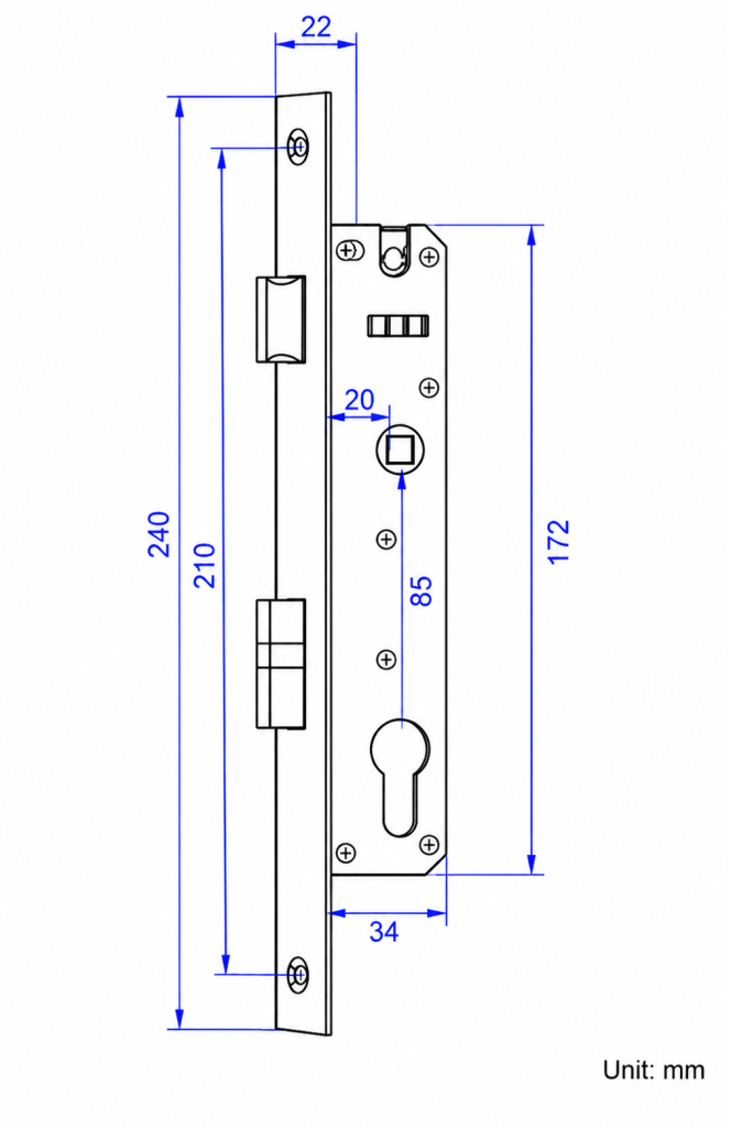 2085 lock body