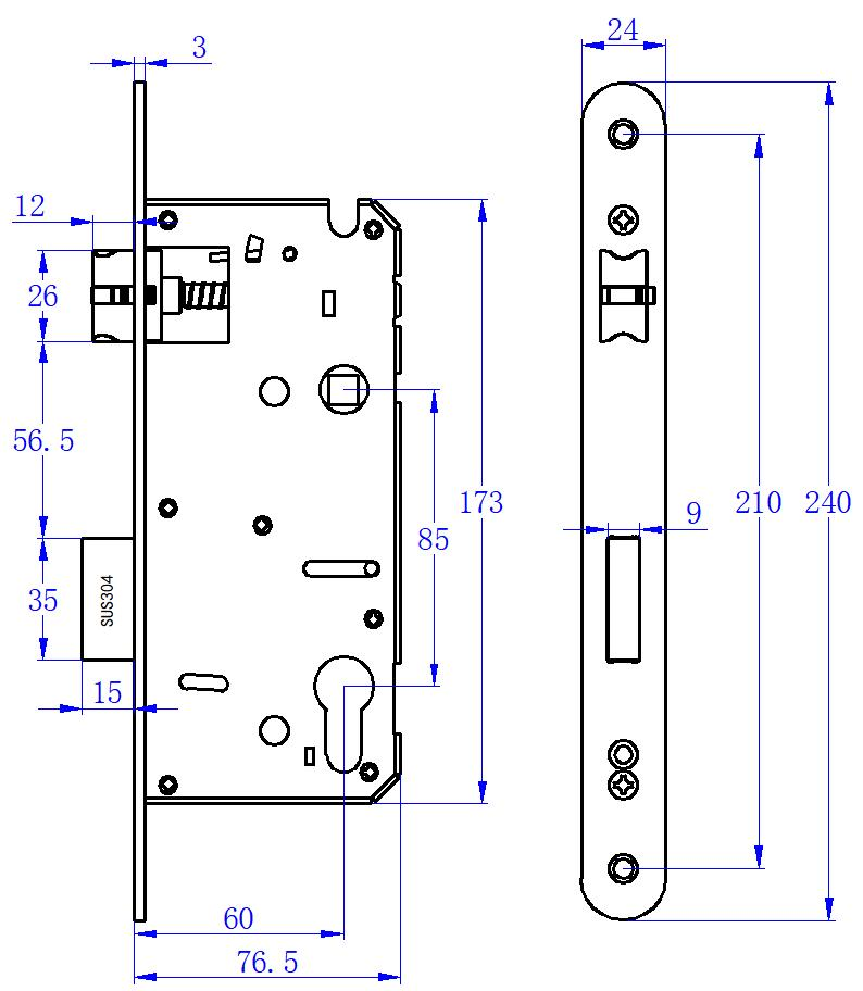 4585 lock body