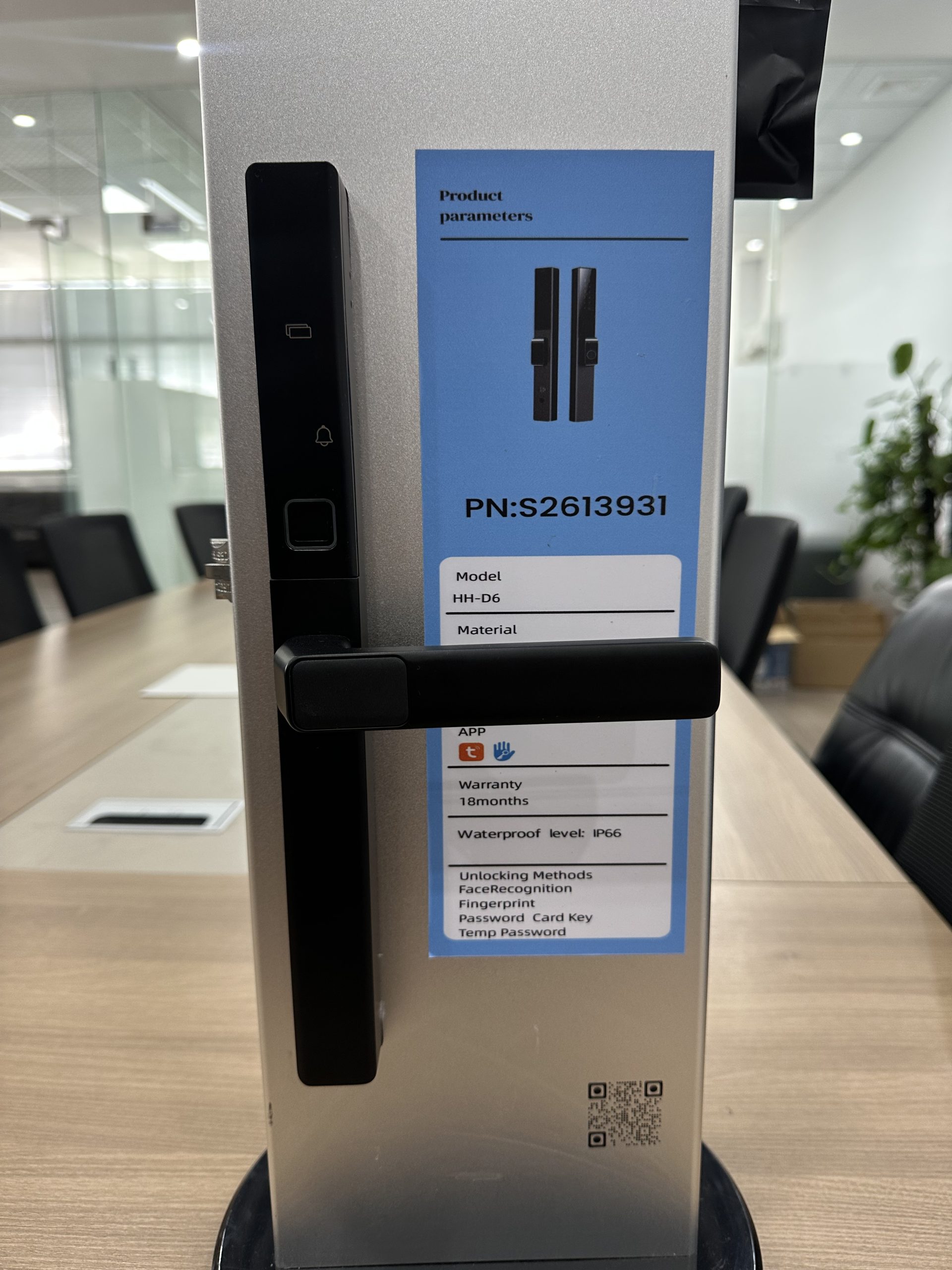 HH-K02 IP66 Waterproof Fingerprint Smart Lock for Aluminum Doors - Image 3